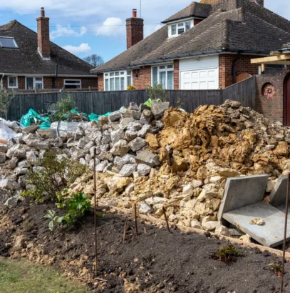 Hardcore outside house
