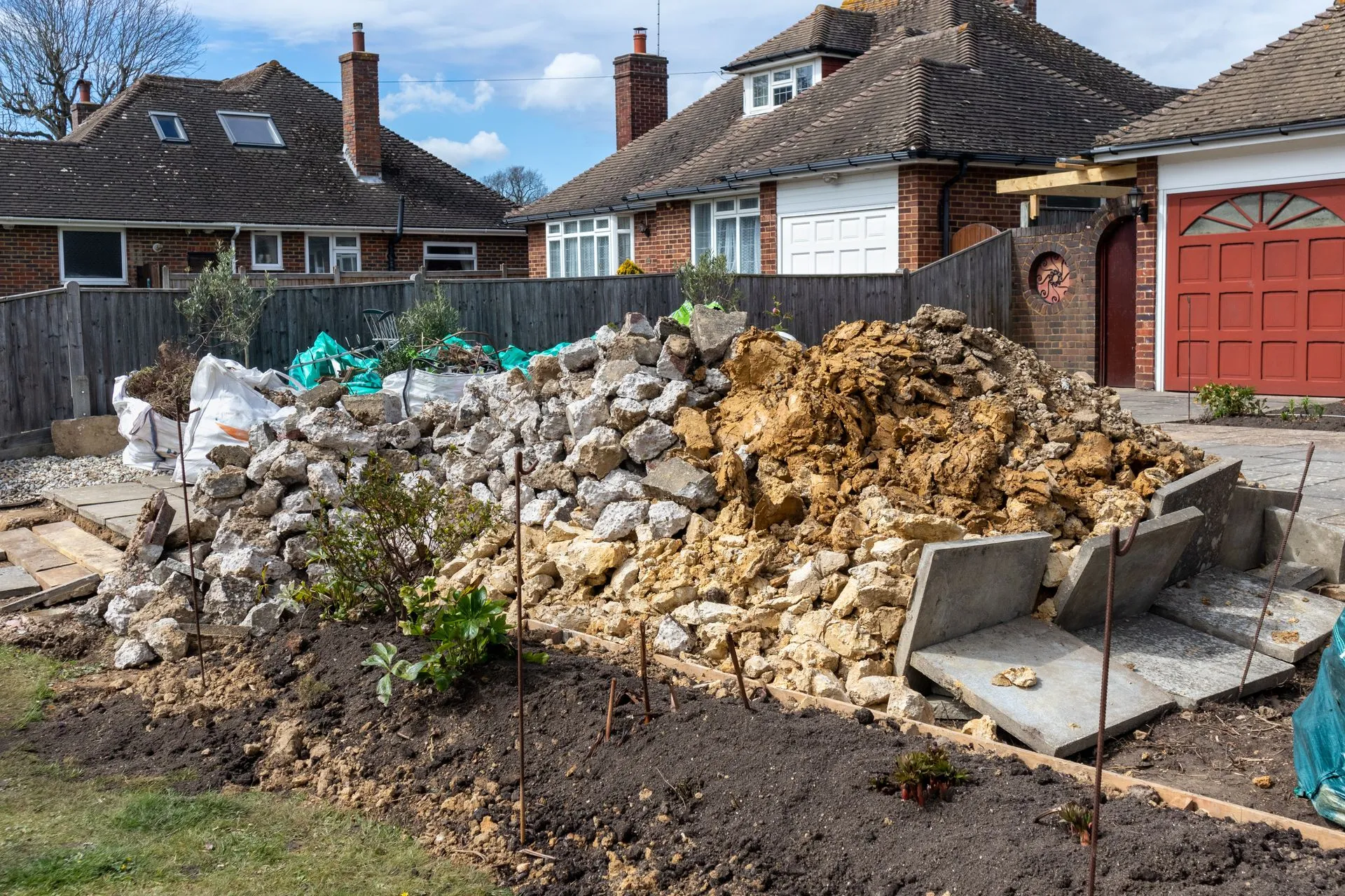 Hardcore outside house