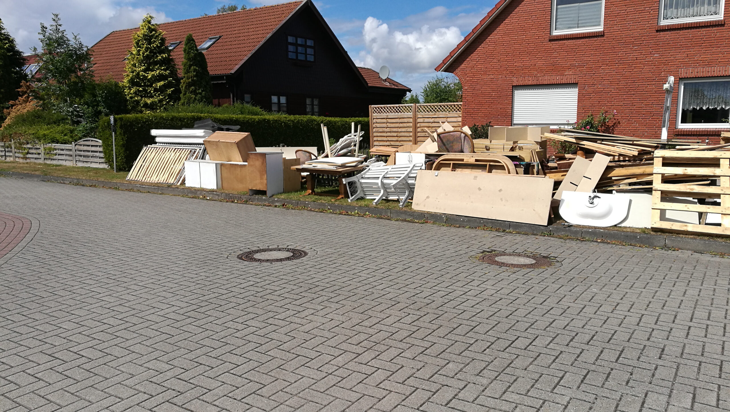 Rubbish outside a house